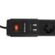 Мережевий фільтр живлення Defender DFS 453 3m 5 роз. 2 USB порта (99043)
