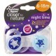 Пустушка Tommee Tippee Ночные синие 6-18 мес. 2 шт синяя и голубая (43336263-1)