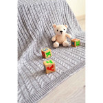 Плед Прованс Soft коси Сірий 140x180 см (11696) Плед Прованс Soft коси Сірий 140x180 см (11696)