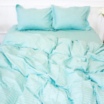 Пододеяльник MirSon Satin Stripe 30-0015 Green Wave 200х220 см (2200005253403)