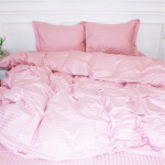 Постельное белье MirSon Satin Stripe 30-0007 Pink 220х240 King Size (2200005249895)