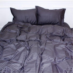 Постільна білизна MirSon SatinStripe 30-0012DarkGray 220х240 King Size (2200005251997)