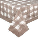 Скатертина Home Line з рамкою Клітинка капучино, 140х180см (158356) Скатертина Home Line з рамкою Клітинка капучино, 140х180см (158356)