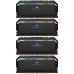Модуль пам'яті для комп'ютера DDR5 64GB (4x16GB) 6200 MHz Dominator Platinum RGB Black Corsair (CMT64GX5M4B6200C32)