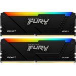 Модуль пам'яті для комп'ютера DDR4 32GB (2x16GB) 3733 MHz Beast Black RGB Kingston Fury (ex.HyperX) (KF437C19BB12AK2/32)