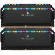 Модуль памяти для компьютера DDR5 32GB (2x16GB) 6000 MHz Dominator Platinum RGB Black Corsair (CMT32GX5M2E6000C36)