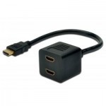 Адаптер HDMI F to 2xHDMI M DIGITUS (AK-330400-002-S)