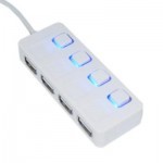 Концентратор USB Lapara LA-SLED4 white Концентратор USB Lapara LA-SLED4 white