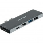 Порт-репликатор Canyon 1*Type C PD100W+2*HDMI+1*USB3.0+1*USB2.0+1*SD+1*TF (CNS-TDS05B) Порт-репликатор Canyon 1*Type C PD100W+2*HDMI+1*USB3.0+1*USB2.0+1*SD+1*TF (CNS-TDS05B)