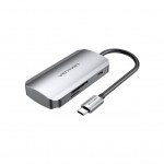 Концентратор Vention USB3.1 Type-C --> USB 3.0x3/SD/TF/PD 100W Hub 6-in-1 (TNHHB) Концентратор Vention USB3.1 Type-C --> USB 3.0x3/SD/TF/PD 100W Hub 6-in-1 (TNHHB)