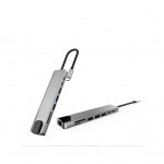 Концентратор XoKo Type-C to RJ45+HDMI+2xUSB 3.0+ TF,SD reader+ PD Type-C+ Type (XK-AC550-SL) Концентратор XoKo Type-C to RJ45+HDMI+2xUSB 3.0+ TF,SD reader+ PD Type-C+ Type (XK-AC550-SL)