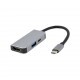 Концентратор Cablexpert USB-C 3-in-1 (USB/HDMI/PD) (A-CM-COMBO3-02)