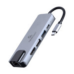 Концентратор Cablexpert USB-C 5-in-1 (hub/HDMI/PD/LAN) (A-CM-COMBO5-04) Концентратор Cablexpert USB-C 5-in-1 (hub/HDMI/PD/LAN) (A-CM-COMBO5-04)