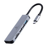 Концентратор Cablexpert USB-C 6-in-1 (hub/HDMI/CR) (A-CM-COMBO6-02) Концентратор Cablexpert USB-C 6-in-1 (hub/HDMI/CR) (A-CM-COMBO6-02)