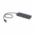 Концентратор Gembird USB-C 4 ports USB 2.0 black (UHB-CM-U2P4-01) Концентратор Gembird USB-C 4 ports USB 2.0 black (UHB-CM-U2P4-01)