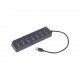 Концентратор Gembird 7 ports (1xUSB3.1+6xUSB2.0) switch black (UHB-U3P1U2P6P-01)