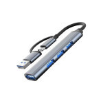 Концентратор Dynamode USB Type-C/Type-A to 1хUSB3.0, 3xUSB 2.0 metal (DM-UH-312AC) Концентратор Dynamode USB Type-C/Type-A to 1хUSB3.0, 3xUSB 2.0 metal (DM-UH-312AC)