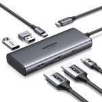Концентратор Ugreen USB3.1 Type-C to HDMIx2 4K60Hz (8k30Hz)/USB3.0x2/Type-C/PD 100W CM498 (15852) Концентратор Ugreen USB3.1 Type-C to HDMIx2 4K60Hz (8k30Hz)/USB3.0x2/Type-C/PD 100W CM498 (15852)