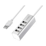Концентратор HOCO USB 2.0 to 4xUSB Line machine HB1 Silver (6957531038146) Концентратор HOCO USB 2.0 to 4xUSB Line machine HB1 Silver (6957531038146)
