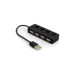 Концентратор Voltronic USB 2.0 to 4xUSB with LED buttons black (YT-H4L-B) Концентратор Voltronic USB 2.0 to 4xUSB with LED buttons black (YT-H4L-B)