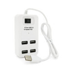 Концентратор Voltronic USB 2.0 to 4xUSB with power switch white (YT-HWS4-W) Концентратор Voltronic USB 2.0 to 4xUSB with power switch white (YT-HWS4-W)