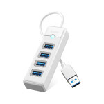 Концентратор Orico USB 3.0 to 4xUSB 3.0 0.15m white (CA914869) Концентратор Orico USB 3.0 to 4xUSB 3.0 0.15m white (CA914869)