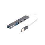 Концентратор Maxxter USB-C to 1xUSB 3.0 + 1xUSB 2.0 + 2xUSB-C (HU3C-4P-03) Концентратор Maxxter USB-C to 1xUSB 3.0 + 1xUSB 2.0 + 2xUSB-C (HU3C-4P-03)