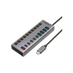 Концентратор Promate USB-C 10-in-1 5xUSB-C + 5xUSB gray (gegahub-5g) Концентратор Promate USB-C 10-in-1 5xUSB-C + 5xUSB gray (gegahub-5g)