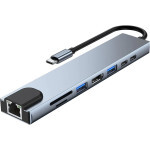 Концентратор Dynamode USB-C 8-in-1 HDMI 4K30Hz + 1xRJ45 + 1xUSB 3.0 + 1xUSB 2.0 + 1xUSB-C PD (BYL-2017L) Концентратор Dynamode USB-C 8-in-1 HDMI 4K30Hz + 1xRJ45 + 1xUSB 3.0 + 1xUSB 2.0 + 1xUSB-C PD (BYL-2017L)