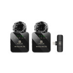 Мікрофон Puluz для iPhone/iPad 8-контактний приймач і два мікрофони Black (PU647B)