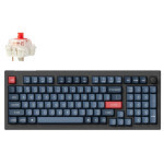 Клавиатура Keychron V5 Max Gateron Jupiter Red Knob Hot-Swap QMK Wireless/Bluetooth/USB-А UA Black (V5M-D1-UA)