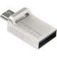 USB флеш накопитель Transcend 16GB JetFlash OTG 880 Metal Silver USB 3.0 (TS16GJF880S)