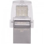 USB флеш накопичувач Kingston 64GB DataTraveler microDuo 3C USB 3.1 (DTDUO3C/64GB)