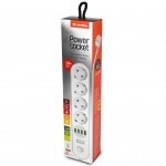 Сетевой фильтр питания ColorWay CW-CHE44W, 4 розетки/4USB White 2M (CW-CHE44W) Сетевой фильтр питания ColorWay CW-CHE44W, 4 розетки/4USB White 2M (CW-CHE44W)