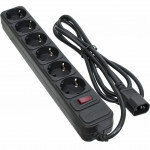 Сетевой фильтр питания PATRON 2 m3*1mm2 (SP-1065U) 6 розеток BLACK (EXT-PN-SP-1065U)