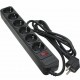 Сетевой фильтр питания PATRON 1.8 m3*1.5mm2 (SP-1662) 6 розеток BLACK (EXT-PN-SP-1662)