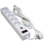 Сетевой фильтр питания Patron 3m + 2 USB 2.0, 2.1A, 5 роз. White (EXT-PN-SP-53-USB-W) Сетевой фильтр питания Patron 3m + 2 USB 2.0, 2.1A, 5 роз. White (EXT-PN-SP-53-USB-W)