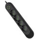 Мережевий фільтр живлення Voltronic F04U, 4роз EU, 3*USB Black (F04U-Black)