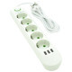 Сетевой фильтр питания Voltronic F05U, 5роз EU, 3*USB White (F05U-White)
