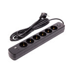 Сетевой фильтр питания PowerPlant 3м, 6 розеток, USB (YS-N6086/3c) (EX610662)