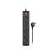Мережевий фільтр живлення REAL-EL RS-Protect 505, 5m, black (EL122300046)