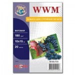 Бумага WWM 10x15 (M180.F20) Бумага WWM 10x15 (M180.F20)