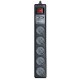 Мережевий подовжувач REAL-EL RS-5 USB CHARGE 3m, black (EL122500003)