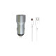 Зарядное устройство XO TZ09 2.4A/2 USB + cable microUSB Grey (XO-TZ09M-GR)