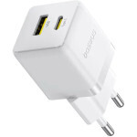 Зарядное устройство Baseus 1xUSB-C 30W + 1xUSB white (P1011160A213-00)