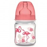 Бутылочка для кормления Canpol babies с широким горлышком антиколиковая Jungle, коралловая, 120 мл (35/226_cor)