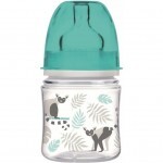 Бутылочка для кормления Canpol babies с широким горлышком антиколиковая Jungle, серая, 120 мл (35/226_grey)