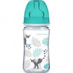 Бутылочка для кормления Canpol babies с широким горлышком антиколиковая Jungle, серая, 240 мл (35/227_grey)