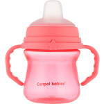 Поильник-непроливайка Canpol babies с силиконовым носиком FirstCup 150 мл Розовая (56/614_pin)