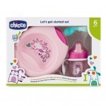 Набор детской посуды Chicco Meal Set 6 м+ розовый (16200.10)